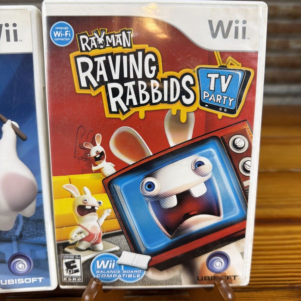 (2) Nintendo Wii Games Rayman Raving Rabbids TV Party & Rayman Raving Rabbits - Picture 3 of 12